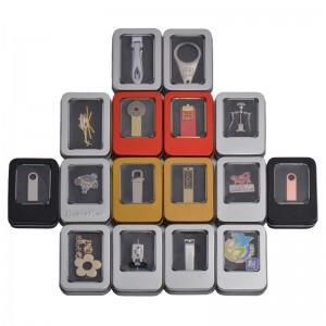 Kina Engros Fødevarekvalitet Små rektangulære Gave Tins USB Flash Disk Tin Boks På lager (87mm * 60mm * 18mm)