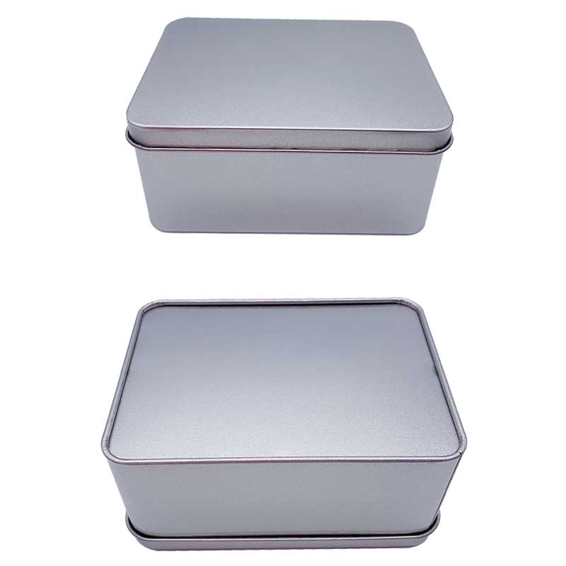 Window Square Metal Box Storage Tin Box 125 * 90 * 60mm