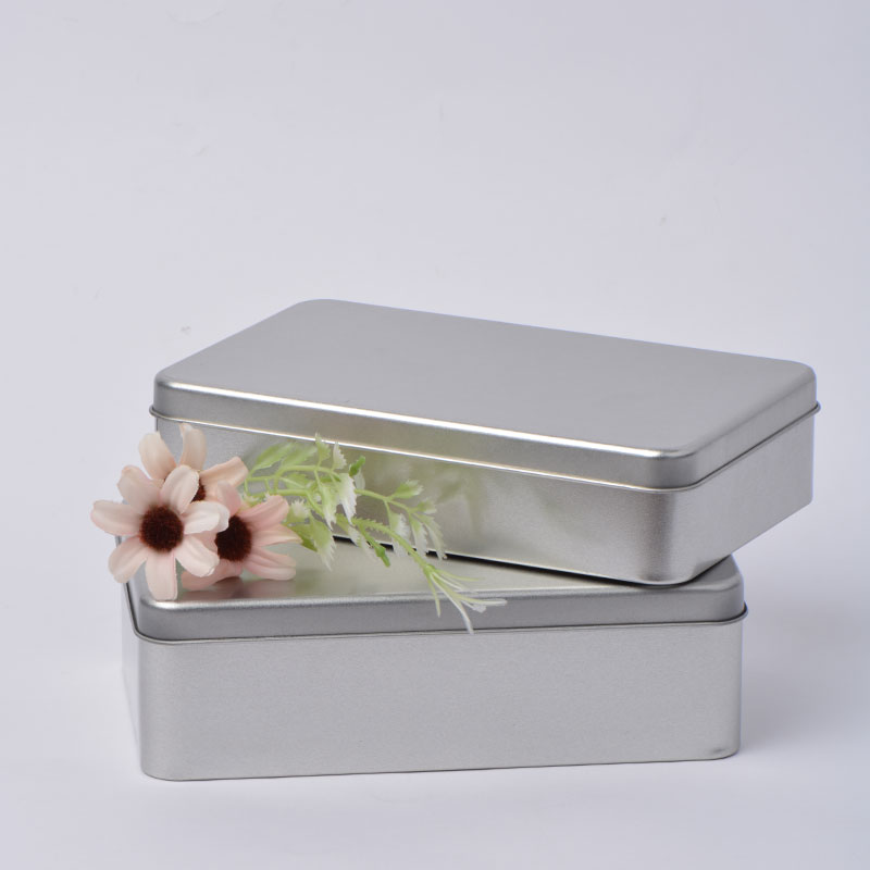 Fødevarekvalitet rektangel tin box metal opbevaringsboks 180 * 110 * 40mm